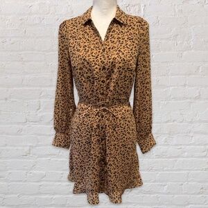 Abercrombie & Fitch Leopard Print Button-Up Dress